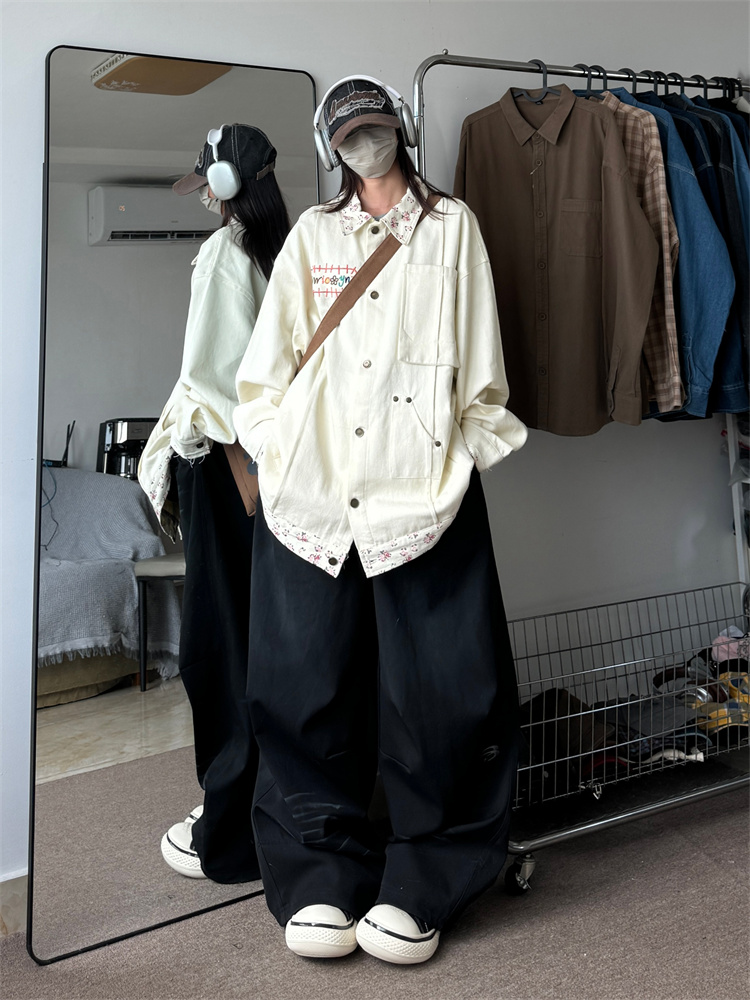 Streetwear Brand Japanese - Retro Japanese Sle Workwear Jaet Loose