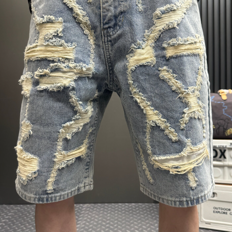 Streetwear Brand Jeans - Summer Clothes New Men Vintage Ripped