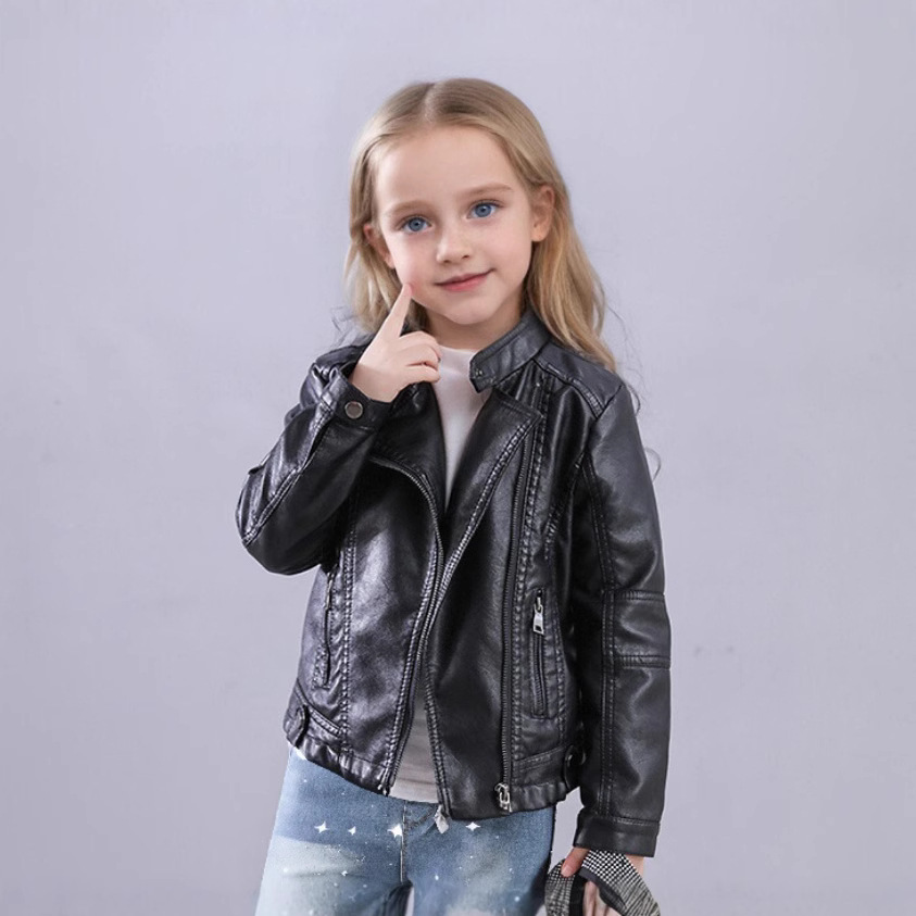 Girls Black Rock Motorcycle Pu - огляд і ціна Streetwear Brand Photography