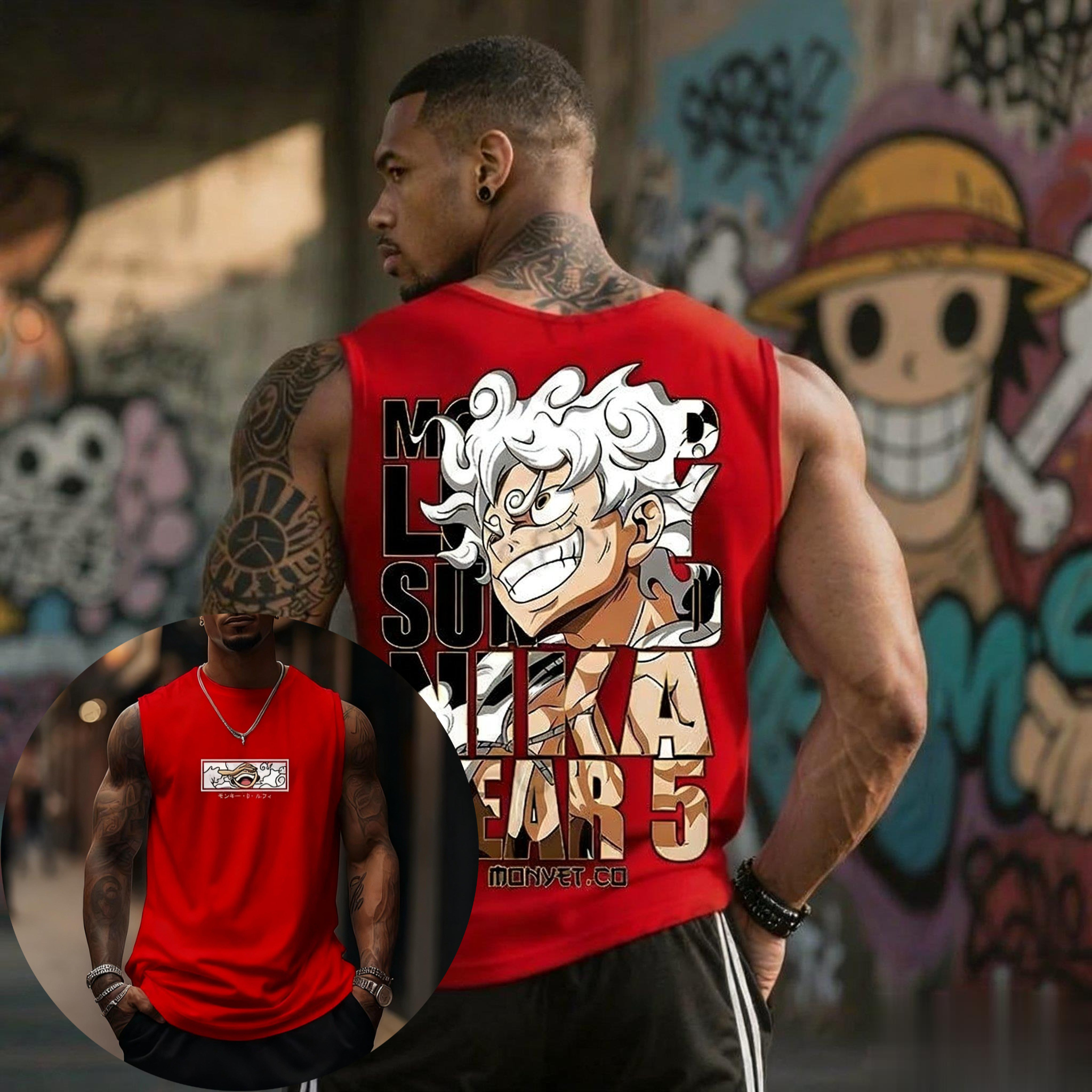 One Piece Luffy Gear 5 Tank To - огляд і ціна Streetwear Brand Japan