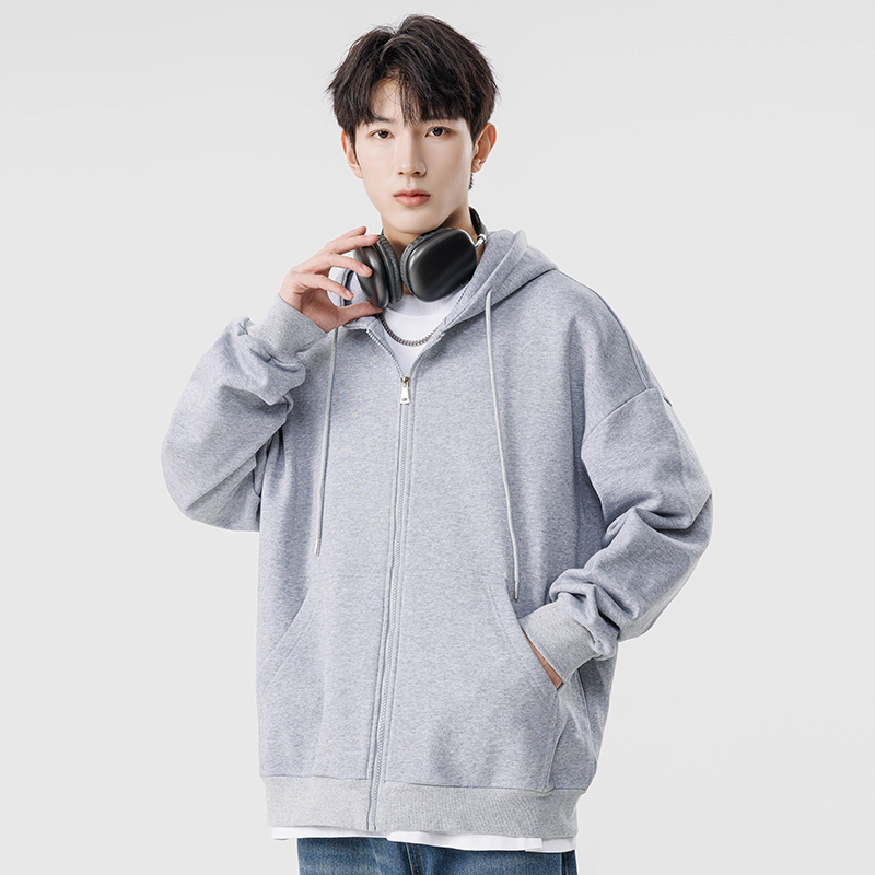 Pure Color Hoodie Cardigan Men - огляд і ціна Streetwear Brand Japanese